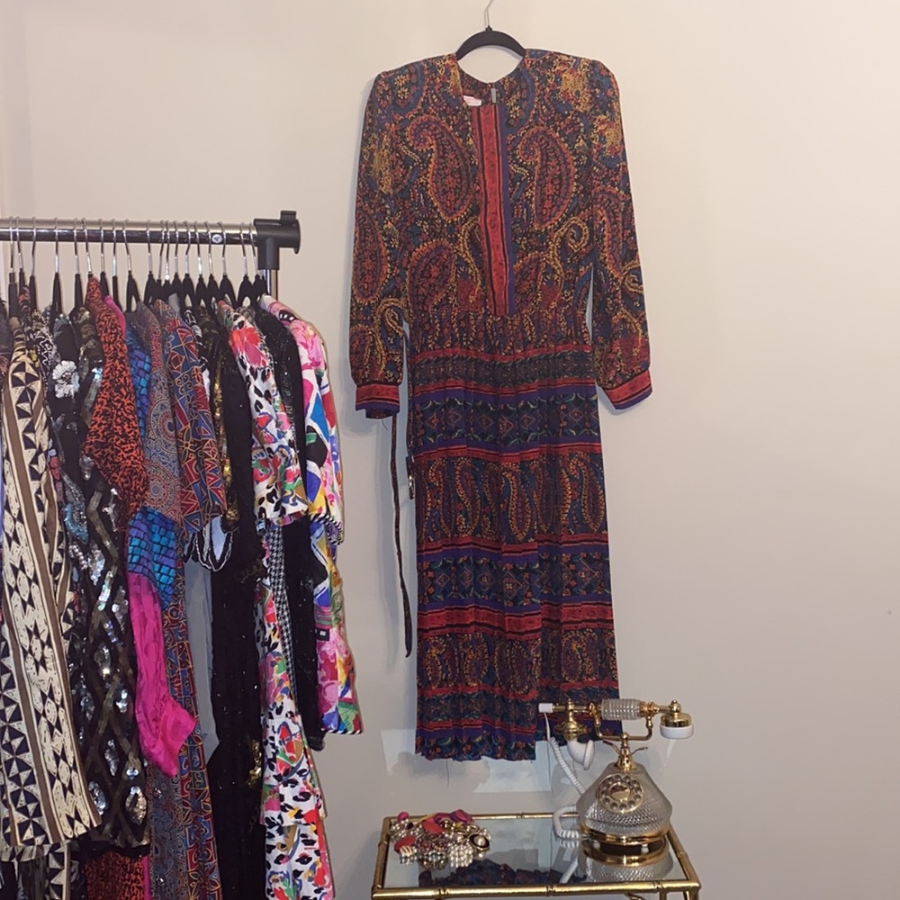 Vintage Lady Carol Floral Dress❤️💙💜💚